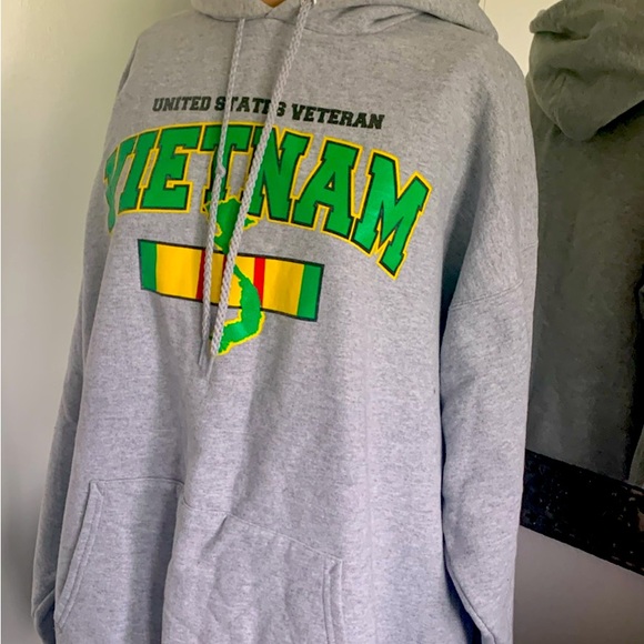 MENS HOODIE UNITED STATES VETERAN VIETNAM SIZE XL - Picture 2 of 5